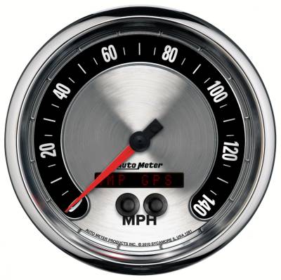AutoMeter GAUGE, SPEEDOMETER, 5" , 140MPH, GPS, AMERICAN MUSCLE 1281