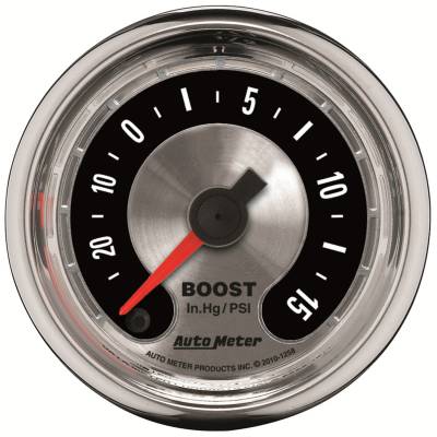 AutoMeter GAUGE, VAC/BOOST, 2 1/16" , 30INHG - 15PSI, DIGITAL STEPPER MOTOR, AMER. MUSCLE 1258