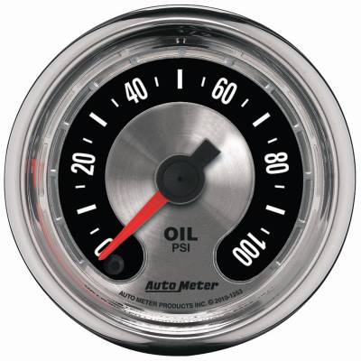 AutoMeter GAUGE, OIL PRESS, 2 1/16" , 100PSI, DIGITAL STEPPER MOTOR, AMERICAN MUSCLE 1253