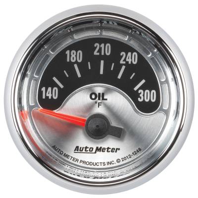 AutoMeter GAUGE, OIL TEMP, 2 1/16" , 300 Degrees F, ELEC, AMERICAN MUSCLE 1248