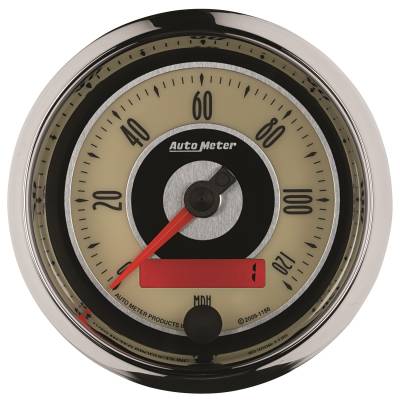 AutoMeter GAUGE, SPEEDOMETER, 3 3/8" , 120MPH, ELEC. PROGRAMMABLE, CRUISER 1186