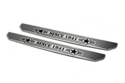 DV8 Offroad Front Sill Plates with in.Since 1942 in. Logo D-JL-180014-STR2