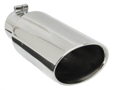 Gibson Performance Exhaust Stainless Steel Tip>Double Walled Oval Tip 500437