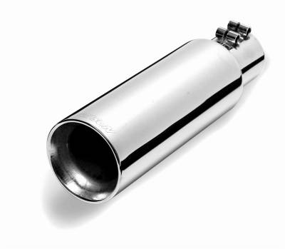 Exhaust - Exhaust Tips - Gibson Performance Exhaust - Gibson Performance Exhaust Stainless Steel Tip>Double Walled Angle Tip 500422