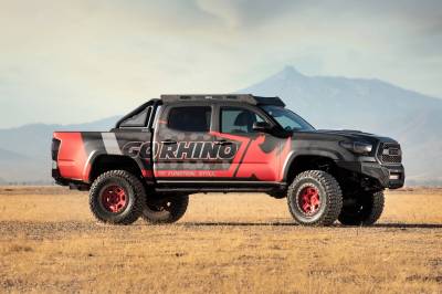 Go Rhino V-Series V3 Aluminum Side Steps and Mounting Brackets Kit - Textured Black  V3442987T