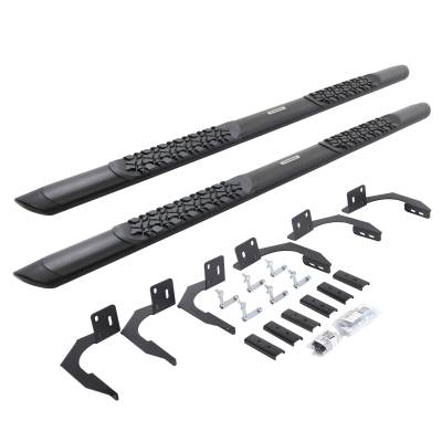 Go Rhino - Go Rhino V-Series V3 Aluminum Side Steps and Mounting Brackets Kit - Textured Black  V3410687T - Image 2