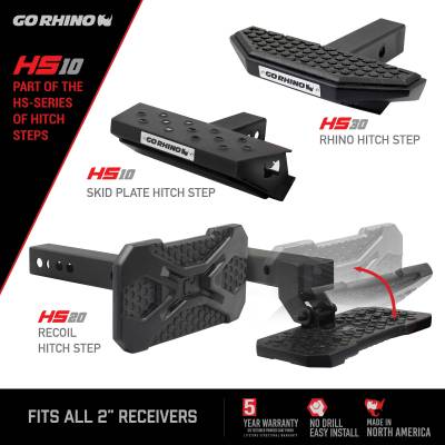Go Rhino - Go Rhino HS-10 Skid Plate Hitch Step HS1012T - Image 2
