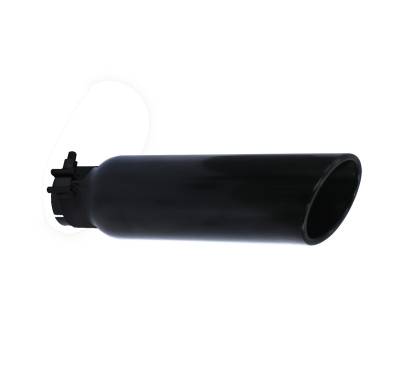 Go Rhino Black Powder Coated Stainless Steel Exhaust Tip GRT234414B