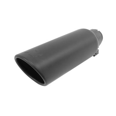 Go Rhino Black Powder Coated Stainless Steel Exhaust Tip GRT225414B
