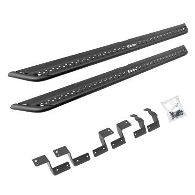 Go Rhino - Go Rhino Dominator Xtreme DSS Side Steps with Mounting Brackets Kit - Textured Black  DSS4425T - Image 1