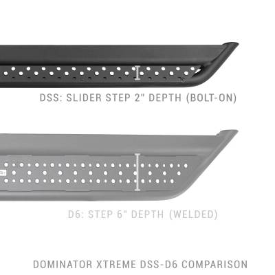 Go Rhino - Go Rhino Dominator Xtreme DSS Side Steps w Brackets Kit - Textured Black - Crew Max Only DSS4416T - Image 2