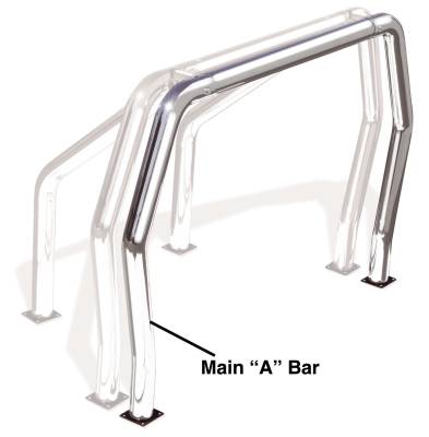 Go Rhino Bed Bar Component - "A" Additional Bar - Chrome 96001C