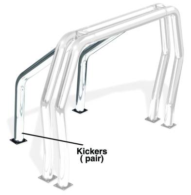 Go Rhino Bed Bar Component - Pair of Kickers (Between wheel wells) - Chrome 9560C