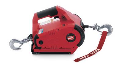 Warn Portable Cordless 24 Volt DC 1000 LB Cap 15 Ft Wire Rope With 2 Batteries 885005