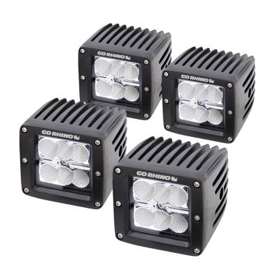 Go Rhino - Go Rhino Go Rhino LED Lighting - Set of Four 3" LED Cube Lights 751004 - Image 2