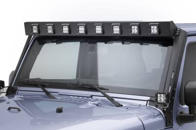 Go Rhino - Go Rhino WLF Windshield Light Frame for Jeep JK - Fits Eight 3" LED Cube Lights 738300T - Image 3