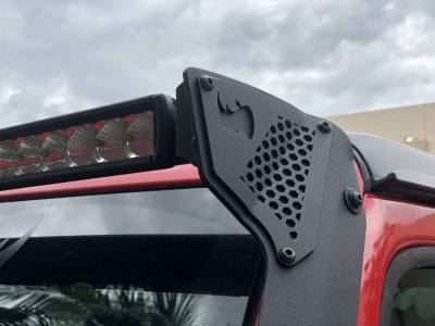 Go Rhino - Go Rhino Windshield Light Mount for Jeep Wrangler JL/Gladiator JT, fits 50" Light Bar 730500T - Image 2