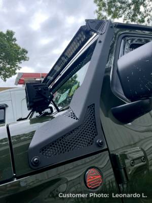 Go Rhino - Go Rhino Windshield Light Mount for Jeep Wrangler JL/Gladiator JT, fits 50" Light Bar 730500T - Image 6