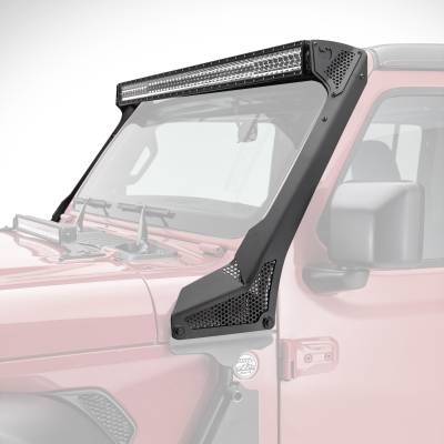 Go Rhino - Go Rhino Windshield Light Mount for Jeep Wrangler JL/Gladiator JT, fits 50" Light Bar 730500T - Image 8
