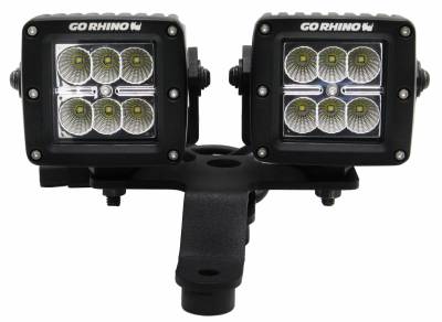 Go Rhino - Go Rhino Windshield Cowl Light Mount for Jeep JL/JT - Fits Dual 3" Cube Lights  730230T - Image 4