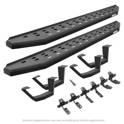 Go Rhino - Go Rhino RB20 Running Boards with Mounting Brackets, 2 Pairs Drop Steps Kit 6945168720T - Image 1