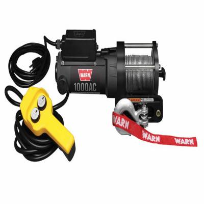 Warn Portable Utility Winch 120 Volt 1000 LB Cap 43 Ft Wire Rope 80010