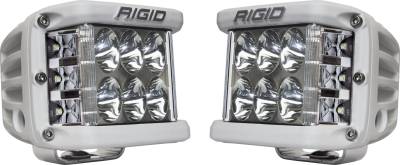 RIGID Industries RIGID D-SS PRO Side Shooter, Driving Optic, Surface Mount, White Housing, Pair 862313