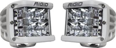 RIGID Industries RIGID D-SS PRO Side Shooter, Spot Optic, Surface Mount, White Housing, Pair 862213