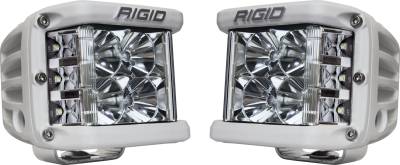 RIGID Industries RIGID D-SS PRO Side Shooter, Flood Optic, Surface Mount, White Housing, Pair 862113
