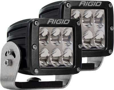 RIGID Industries RIGID D-Series PRO LED Light, Driving Optic, Heavy Duty, Black Housing, Pair 522313