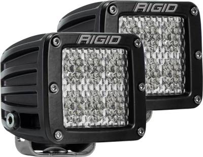 RIGID Industries RIGID D-Series PRO LED Light, Flood Diffused, Surface Mount, Black Housing, Pair 502513