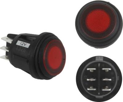 RIGID Industries RIGID 3 Position Rocker Switch (On/Off/Backlight), Red, Single 40181