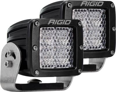 RIGID Industries RIGID D-Series PRO LED Light, Diffused Lens, Heavy Duty, Black Housing, Pair 222513