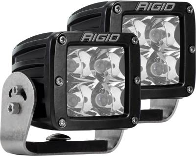 RIGID Industries RIGID D-Series PRO LED Light, Spot Optic, Heavy Duty, Black Housing, Pair 222213