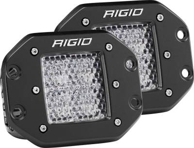 RIGID Industries RIGID D-Series PRO LED Light, Diffused Lens, Flush Mount, Pair 212513