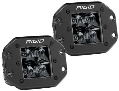 RIGID Industries RIGID D-Series PRO Midnight Edition, Spot Optic, Flush Mount, Single 212213BLK