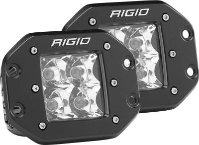 RIGID Industries RIGID D-Series PRO LED Light, Spot Optic, Flush Mount, Pair 212213
