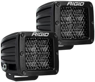 RIGID Industries RIGID D-Series PRO Midnight Edition, Spot Diffused, Surface Mount, Pair 202513BLK