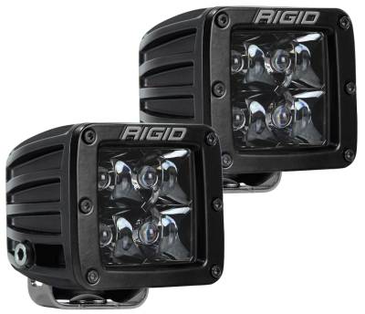 RIGID Industries RIGID D-Series PRO Midnight Edition, Spot Optic, Surface Mount, Pair 202213BLK