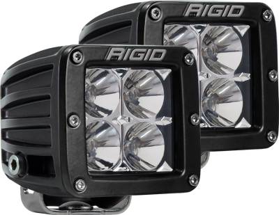 RIGID Industries RIGID D-Series PRO LED Light, Flood Optic, Amber, Surface Mount, Pair 202123