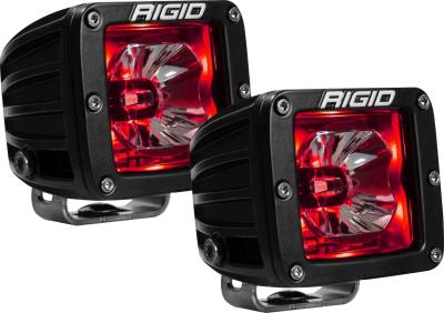 RIGID Industries RIGID Radiance Pod With Red Backlight, Surface Mount, Black Housing, Pair 20202