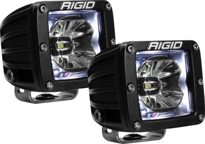 RIGID Industries RIGID Radiance Pod With White Backlight, Surface Mount, Black Housing, Pair 20200