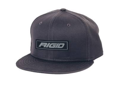 RIGID Industries - RIGID Industries RIGID New Era Flat Bill Hat Grey With Grey Logo Patch, Snapback 1032 - Image 1