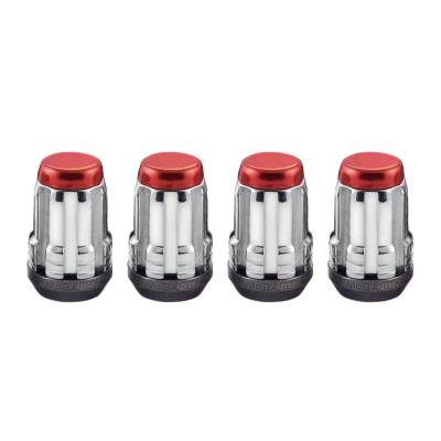 McGard Tuner Style Cone Seat Lug Nuts-Chrome W/Red Cap 65357RC