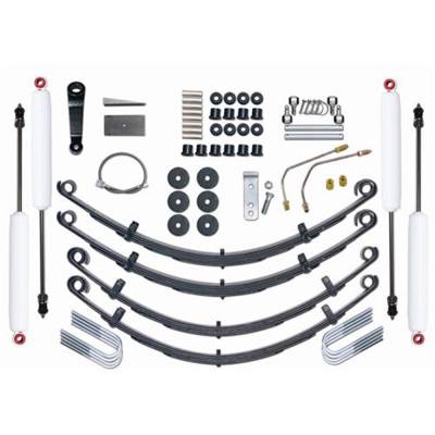 Rubicon Express 4.0 Inch Standard Leaf Spring Lift Kit With Twin Tube Shocks RE5515