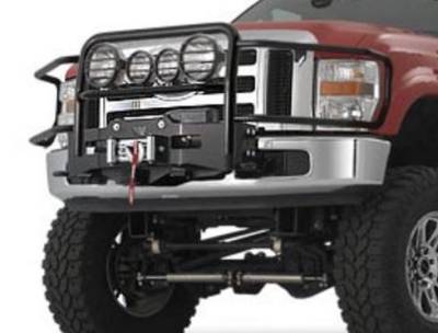 Armor & Protection - Brush Guards - Warn - Warn Without Insert Bars; Powder Coated; Black; Grill Guard Required 98095
