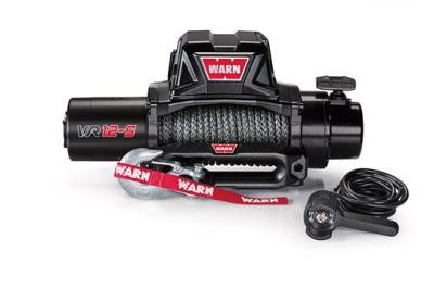 Warn Vehicle Mounted Vehicle Recovery Winch 12 Volt 12000 LB Cap 90 Ft Synthetic Rope 97035