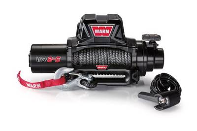 Warn Vehicle Mounted Vehicle Recovery Winch 12 Volt 8000 LB Cap 90 Ft Synthetic Rope 96805