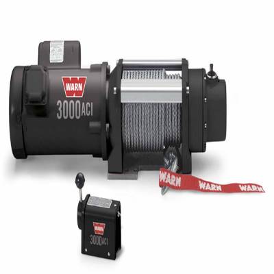 Warn Fixed-Mount Industrial Winch 3000 LB Cap 100 Ft Wire Rope 93000