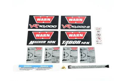 Winches - Winch Labels - Warn - Warn For Warn VR10 Winch 92066